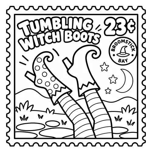 World of Stamps — Halloween — sample coloring page
